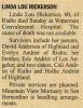 Linda Lou Hickerson Obituary