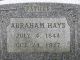 Abraham Hayes Headstone