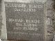 Alexander & Mariar Blaize Headstone