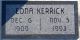 Edna Andrist Kerrick Headstone