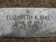 Elizabeth C. Wilson Bias Headstone