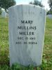 Mary Mullins Miller Headstone