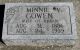 Minnie Catt Gowen Headstone